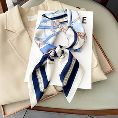 Neckerchief Female Luxury Square Scarf for Women Silk Feeling Shawl
