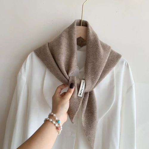 British Korean Triangle Scarf  Niche Wool  Triangular Scarf Women