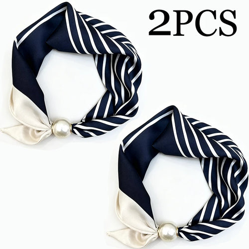 1/2PCS Elegant Pearl Tail Magnetic Clasp Scarf Summer New Versatile