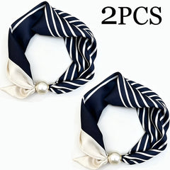 1/2PCS Elegant Pearl Tail Magnetic Clasp Scarf Summer New Versatile