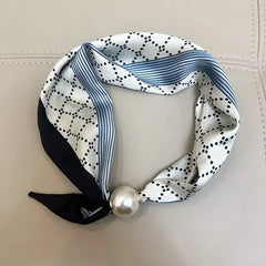 1/2PCS Elegant Pearl Tail Magnetic Clasp Scarf Summer New Versatile