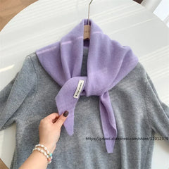 British Korean Triangle Scarf  Niche Wool  Triangular Scarf Women