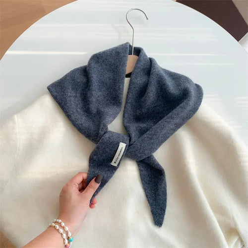 British Korean Triangle Scarf  Niche Wool  Triangular Scarf Women
