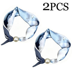 1/2PCS Elegant Pearl Tail Magnetic Clasp Scarf Summer New Versatile