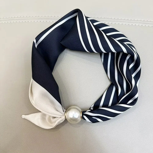 1/2PCS Elegant Pearl Tail Magnetic Clasp Scarf Summer New Versatile