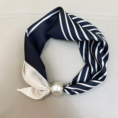 1/2PCS Elegant Pearl Tail Magnetic Clasp Scarf Summer New Versatile