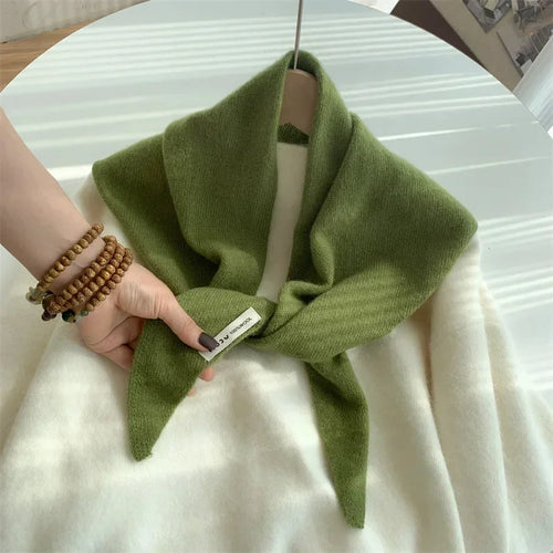 British Korean Triangle Scarf  Niche Wool  Triangular Scarf Women