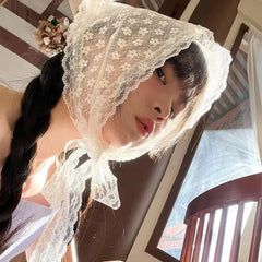 Lace flower elegant temperament lace female flower white sweet