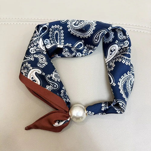 1/2PCS Elegant Pearl Tail Magnetic Clasp Scarf Summer New Versatile