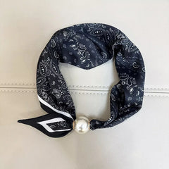 1/2PCS Elegant Pearl Tail Magnetic Clasp Scarf Summer New Versatile