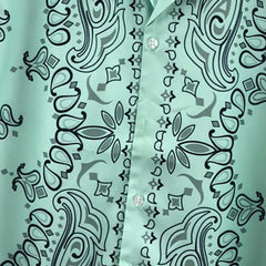 Vintage Cashew Flowers Print Short-sleeved Shirt Set