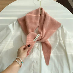 British Korean Triangle Scarf  Niche Wool  Triangular Scarf Women