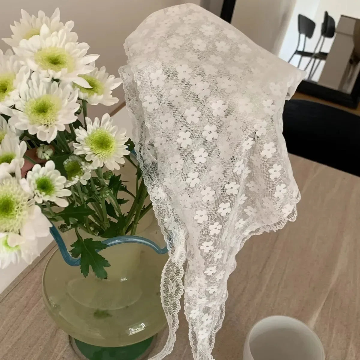 Lace flower elegant temperament lace female flower white sweet