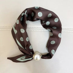 1/2PCS Elegant Pearl Tail Magnetic Clasp Scarf Summer New Versatile