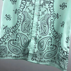 Vintage Cashew Flowers Print Short-sleeved Shirt Set