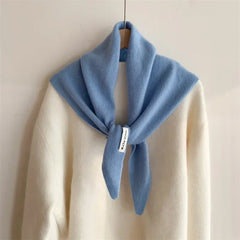 British Korean Triangle Scarf  Niche Wool  Triangular Scarf Women