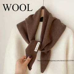 British Korean Triangle Scarf  Niche Wool  Triangular Scarf Women