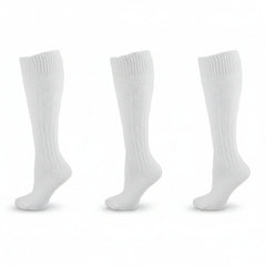 Classic Cable Knit Acrylic Knee High Socks 3 Pair Packs