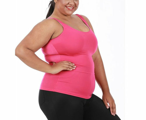 InstantFigure Curvy Plus Size Activewear Scoop Neck Tank Top WA40021C