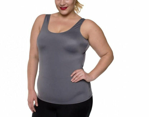 InstantFigure Curvy Plus Size Activewear Scoop Neck Tank Top WA40021C
