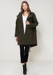 Women's Oversized Utility Jacket In Olive