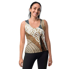 Womens Stretch Fit Tank Top - Boho Style Print