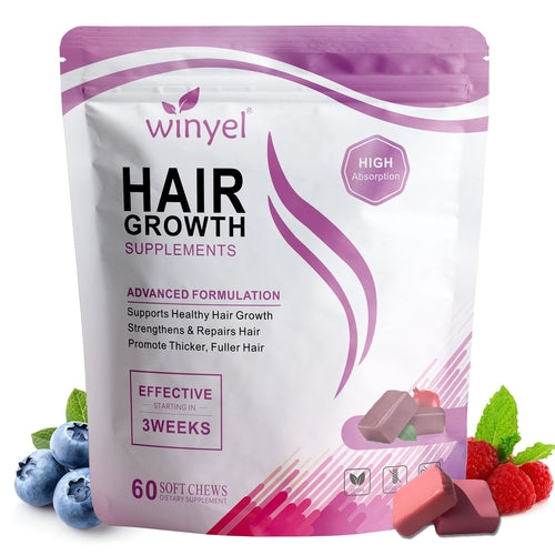 WINYEL Hair Growth Soft Chewables, Containing Hair Growth Vitamins For
