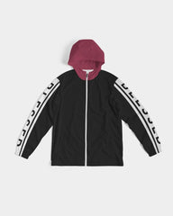 Mens Lightweight Windbreaker Jacket with Hood and Zipper Closure -