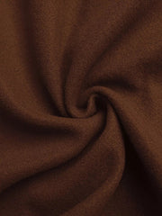 Lapel Collar Belted Wool Blend Coat