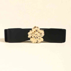 Flower Alloy Buckle Elastic Belt