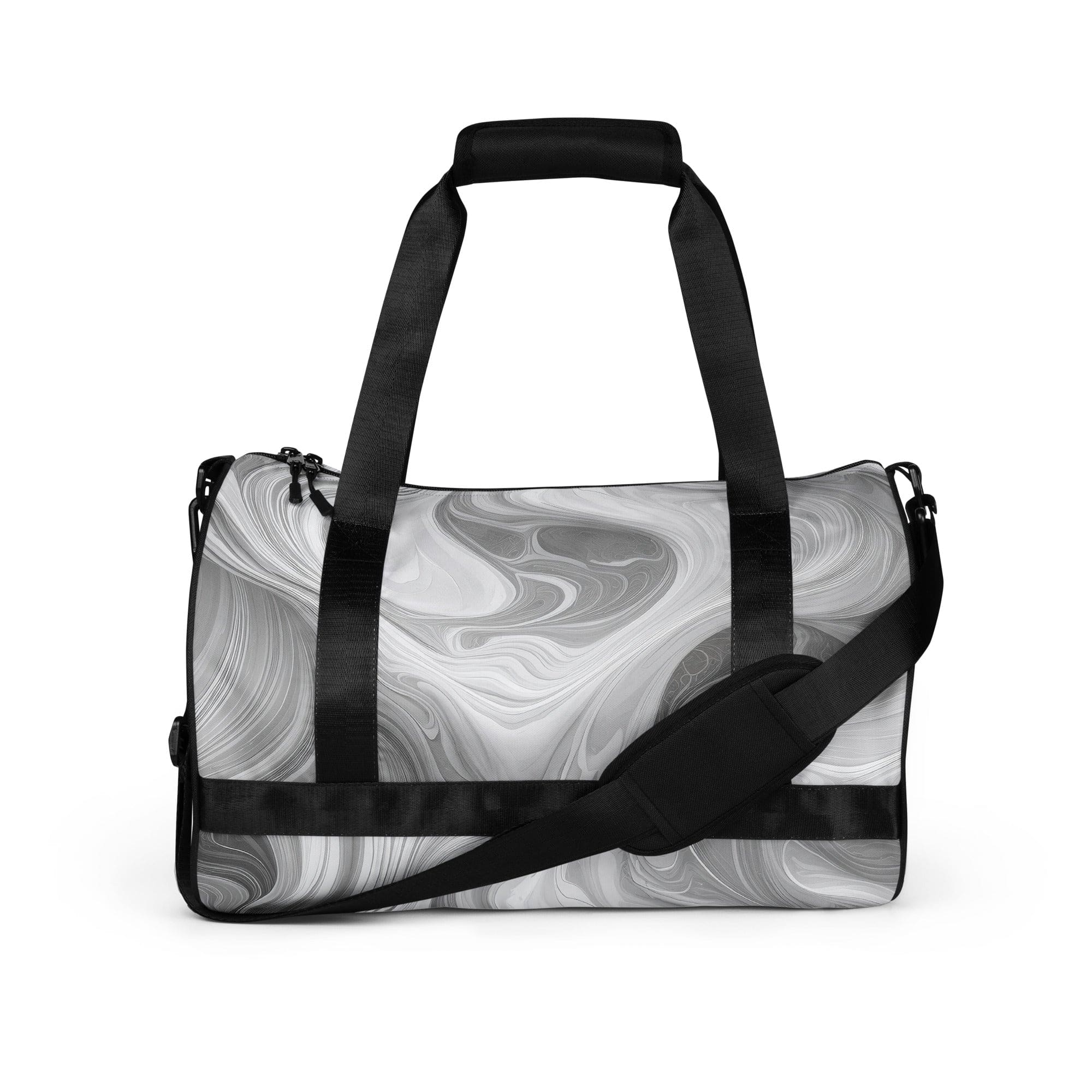 Crossbody Water-resistant Travel Bag - Boho Marble Pattern White