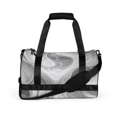 Crossbody Water-resistant Travel Bag - Boho Marble Pattern White