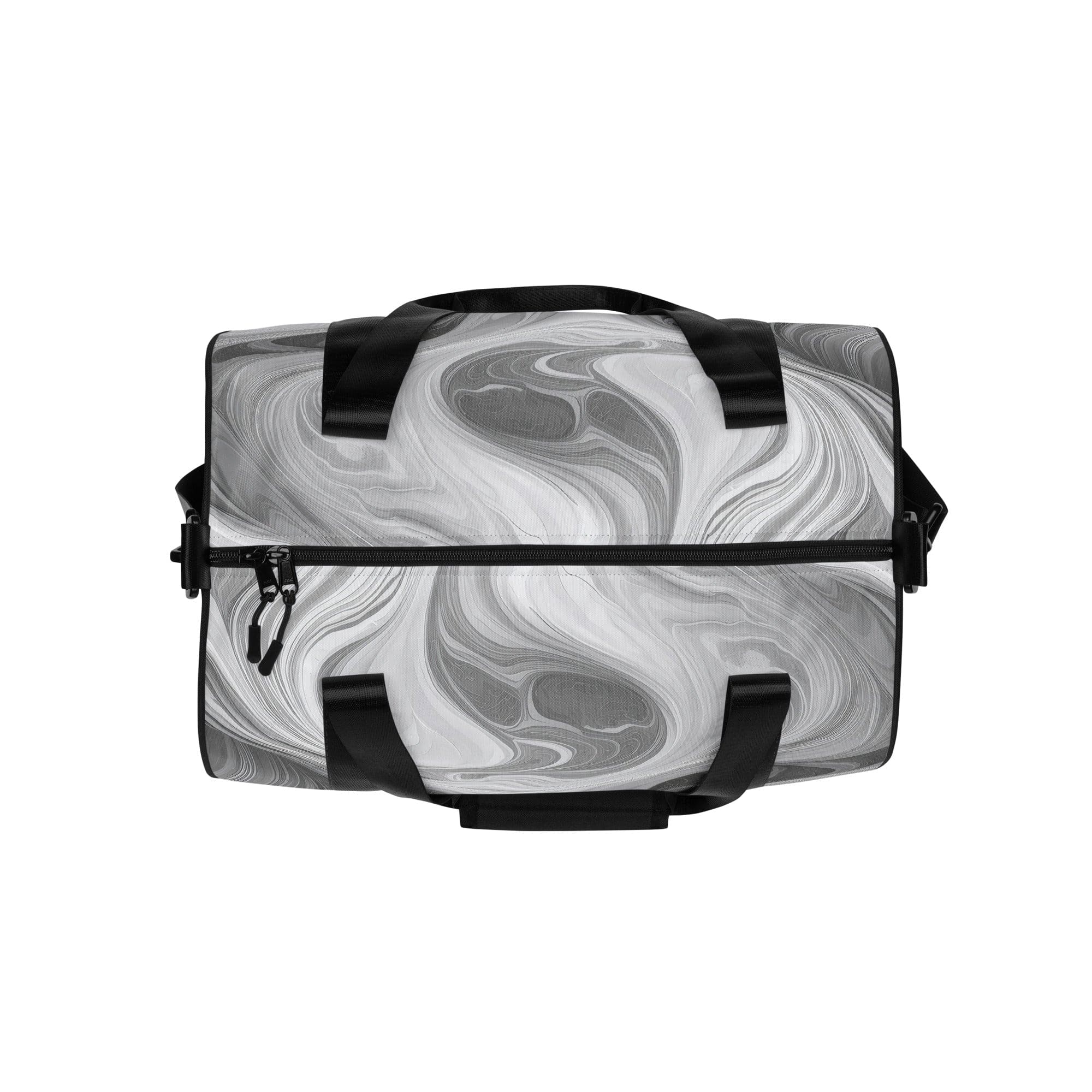 Crossbody Water-resistant Travel Bag - Boho Marble Pattern White