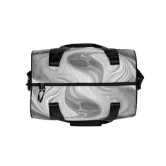 Crossbody Water-resistant Travel Bag - Boho Marble Pattern White