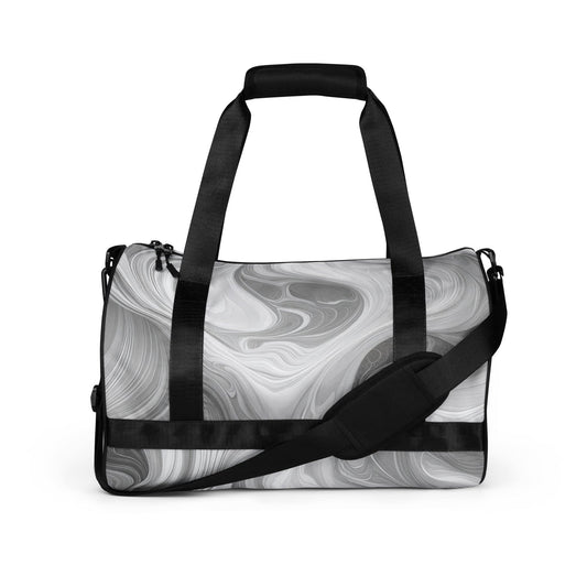 Crossbody Water-resistant Travel Bag - Boho Marble Pattern White