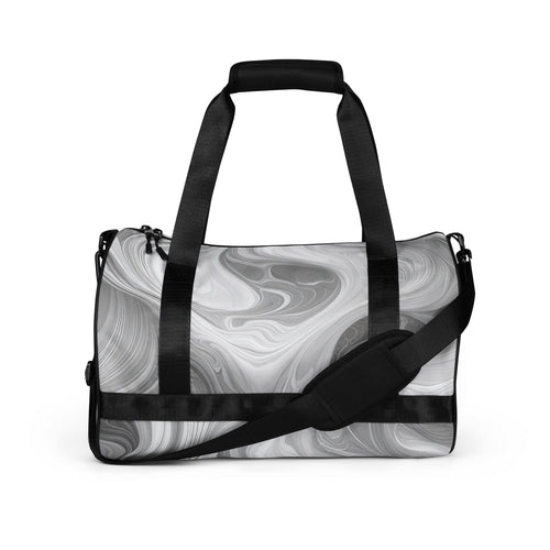Crossbody Water-resistant Travel Bag - Boho Marble Pattern White