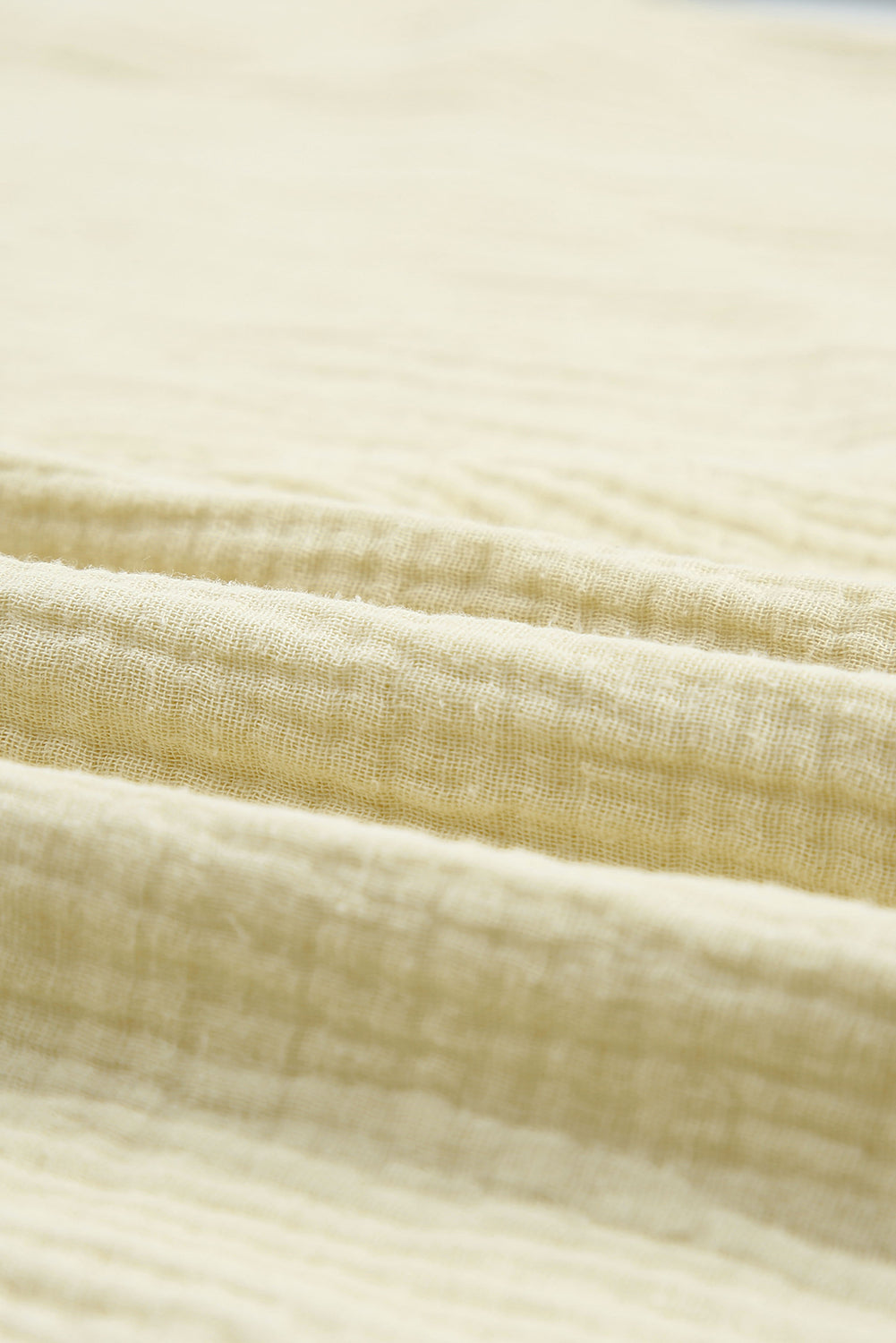 Beige Textured Pocket Split V Neck Plus Size Top