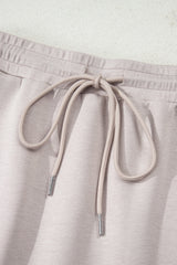 Solid Drop Shoulder Pullover and Mini Skirt Set