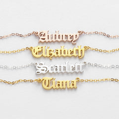 Nameplate Necklace, Cursive Name Necklace, SCRIPT Name Necklace