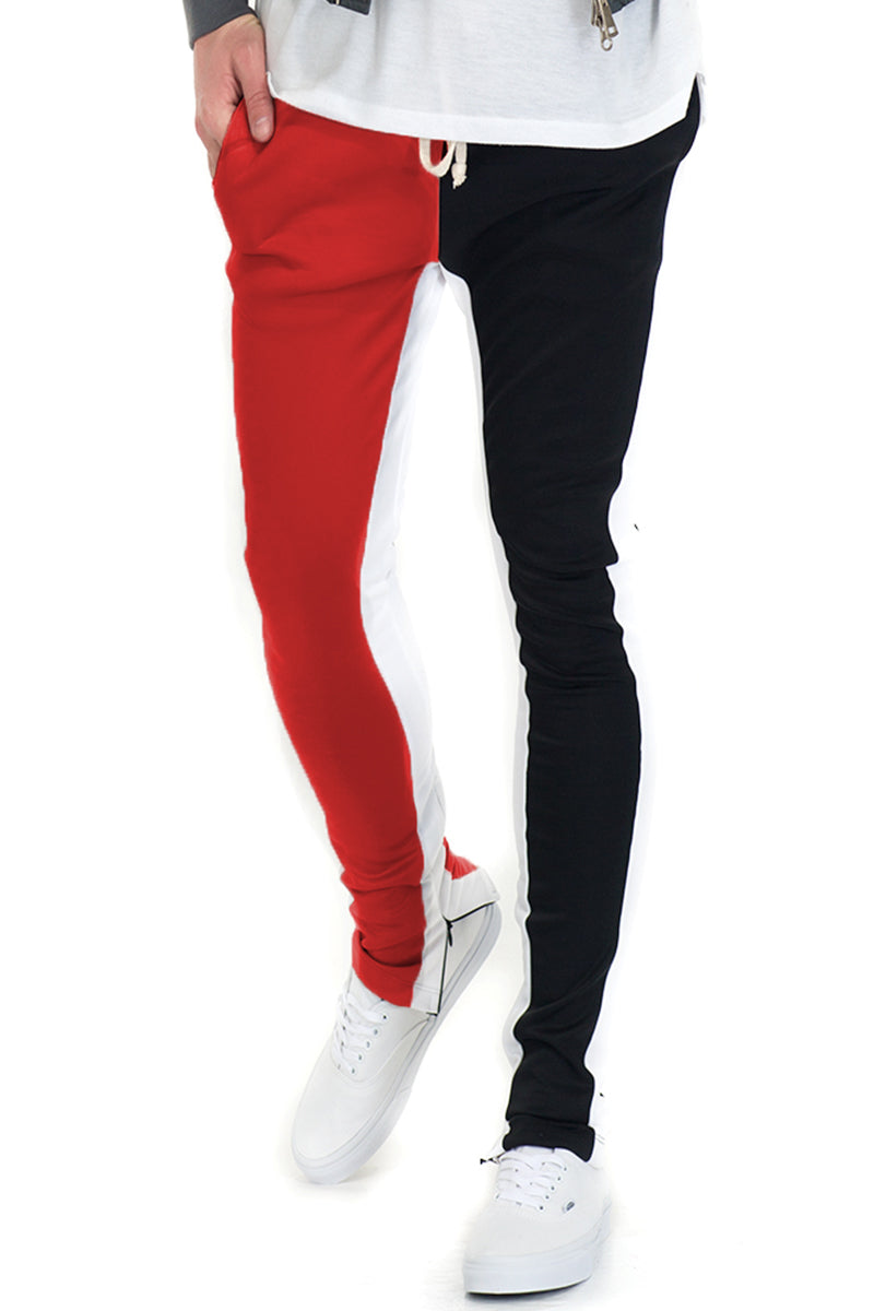 SLICE TRACK PANTS TWO TONE COLOR BLOCK JOGGERS P159