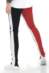 SLICE TRACK PANTS TWO TONE COLOR BLOCK JOGGERS P159