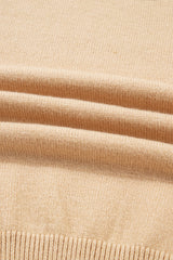 Solid High Neck Sweater and Pleated Mini Skirt Set