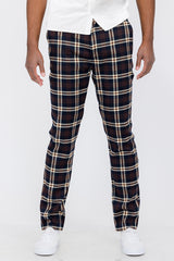 Plaid Slim Fit Trouser Pants SR003
