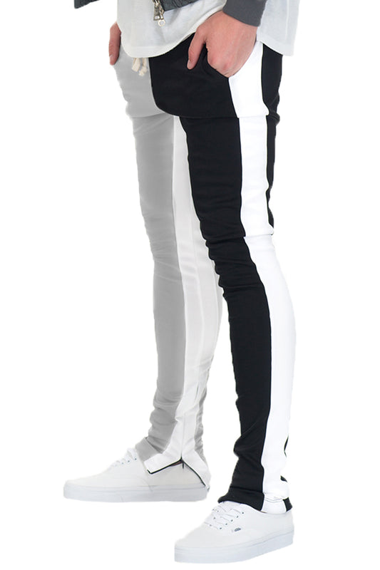 SLICE TRACK PANTS TWO TONE COLOR BLOCK JOGGERS P159