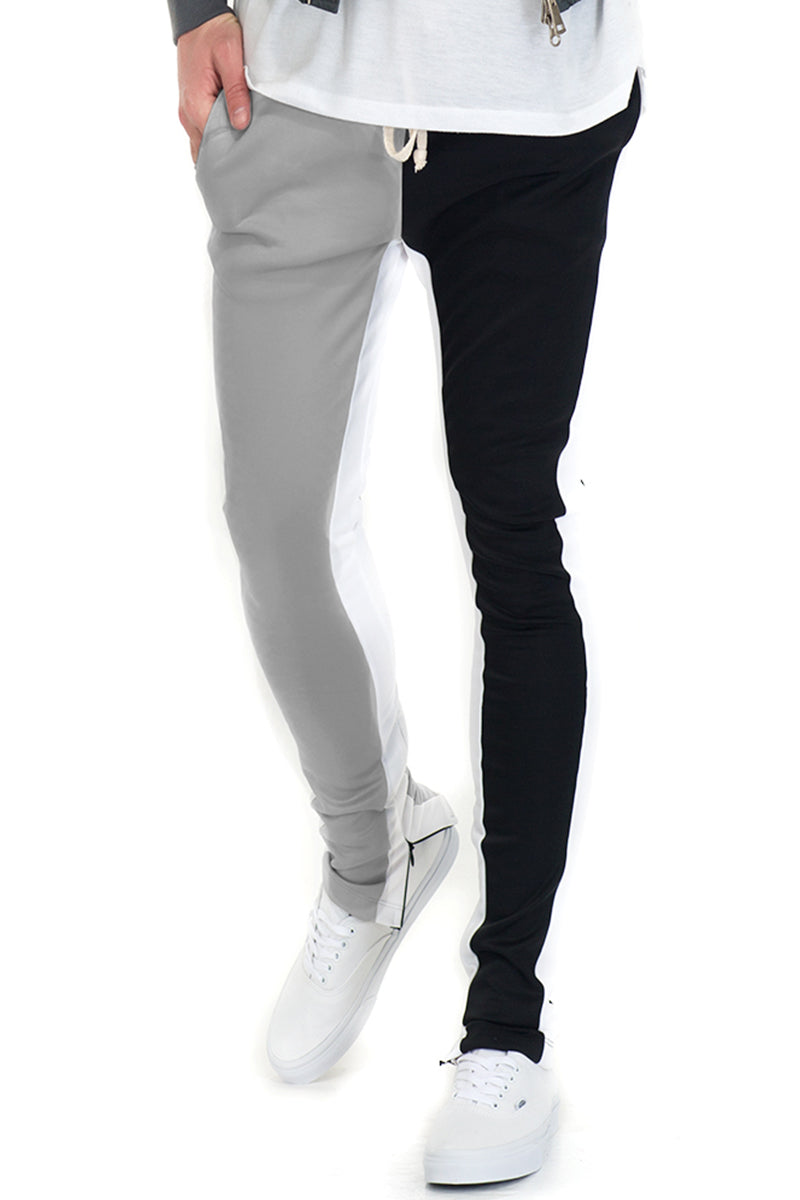 SLICE TRACK PANTS TWO TONE COLOR BLOCK JOGGERS P159