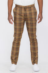 Plaid Slim Fit Trouser Pants SR002