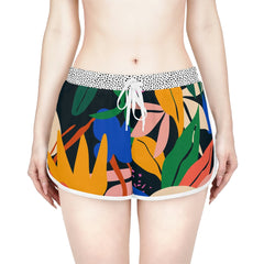 Women's Athletic Shorts - Botanical