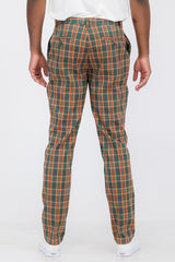 Plaid Slim Fit Trouser Pants SR001