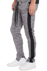Print Track Pants with Side Stripe Streetwear Pants Skinny Fit TP0561