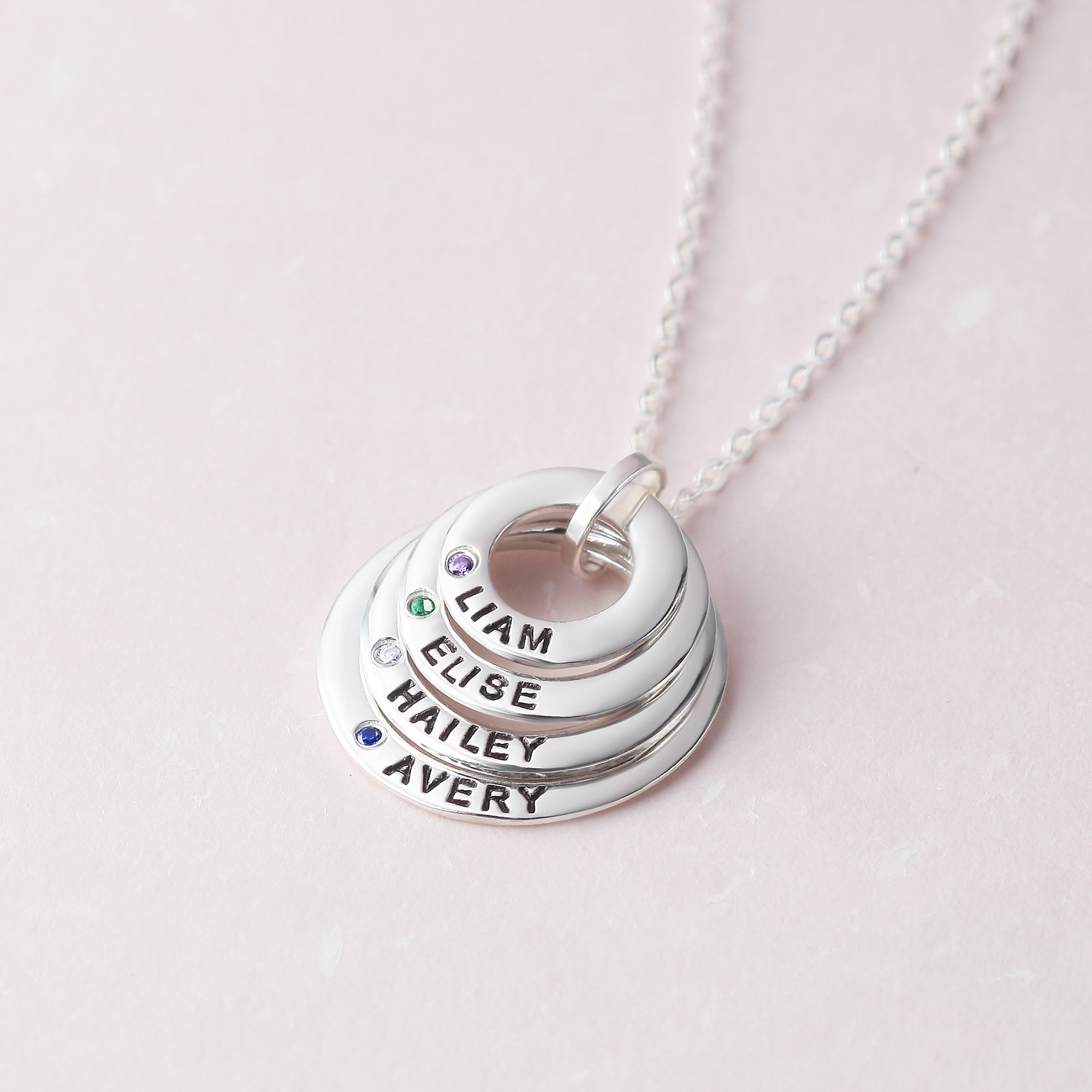 Mom Necklace Birthstone, Mom Necklace With Kids Names, Grandma Jewelry